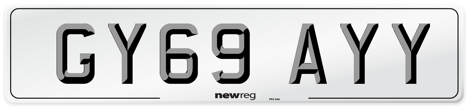 GY69 AYY Number Plate from New Reg